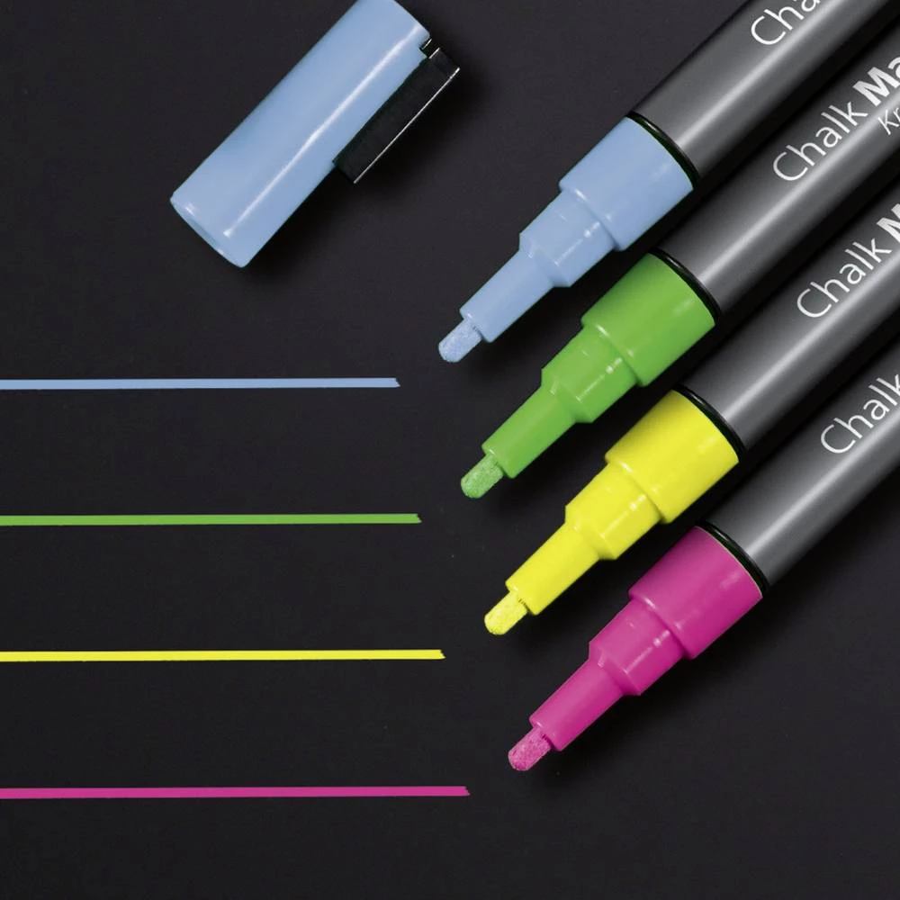 Sigel Marker kreda GL179 Ružičasta, Zelena, Žuta, Plava boja 1 mm 4 kom/paket slika