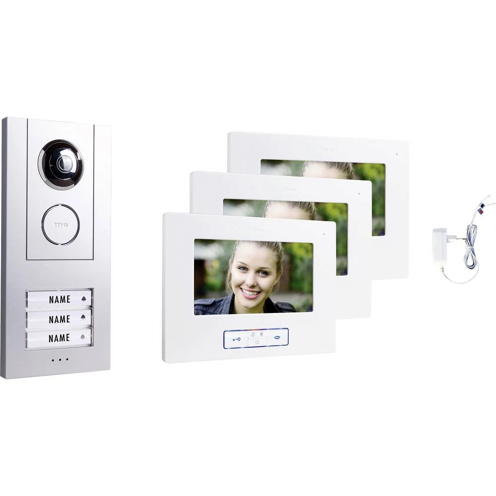 m-e modern-electronics VD ALU 6730 S video portafon za vrata bijelo-srebrna slika