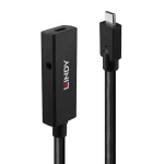 LINDY USB kabel USB 3.2 gen.2 (USB 3.1 gen.2) USB-C® utikač, USB-C® utikač 5 m crna  43364