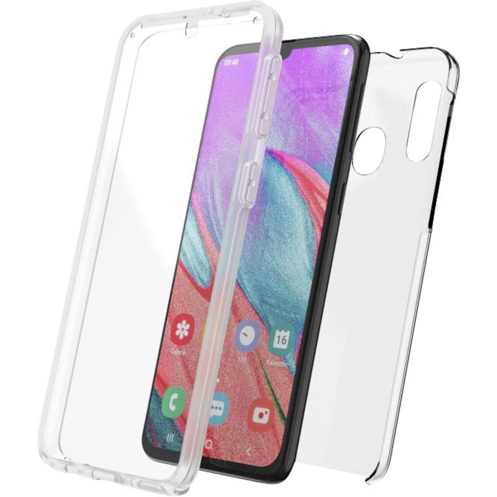 Navlaka "Zaštita od 360 °" za Samsung Galaxy A40, dvodijelna, prozirna slika