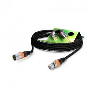 Hicon GA1B-0750-SW-OR XLR priključni kabel [1x XLR utičnica 3-polna - 1x XLR utikač 3-polni] 7.50 m crna slika