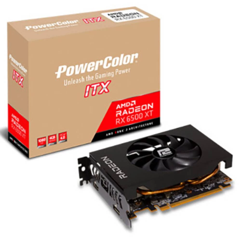 Powercolor grafička kartica AMD Radeon RX 6500 XT ITX 4 GB GDDR6-SDRAM PCIe  HDMI™, DisplayPort slika