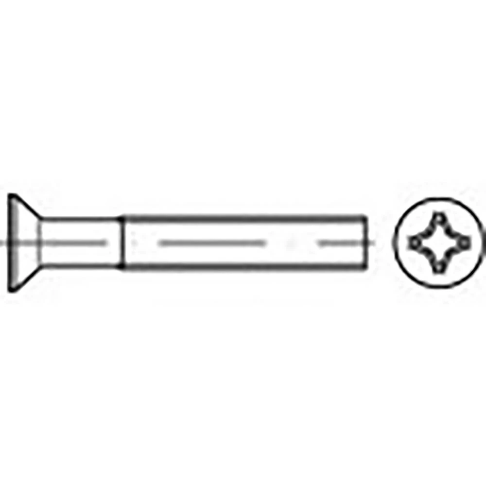 TOOLCRAFT TO-6863211 upušteni vijci M5 25 mm križni philips DIN 965 čelik pocinčani 200 St. slika