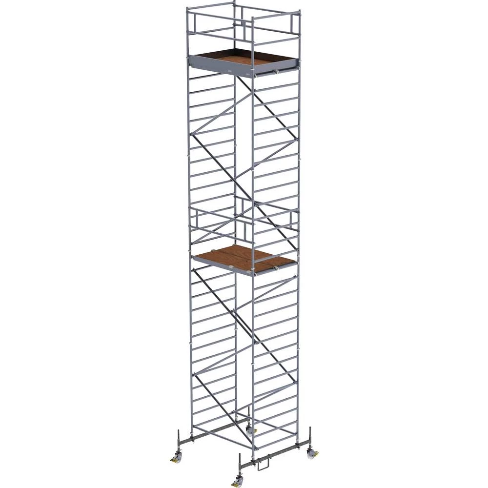 Günzburger Steigtechnik 173835 na roli montaža bez alata Radna visina (maks.): 10.5 m slika