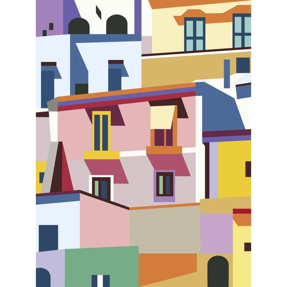 Ravensburger Leinwand Farbenfrohe Häuser 25527 slika