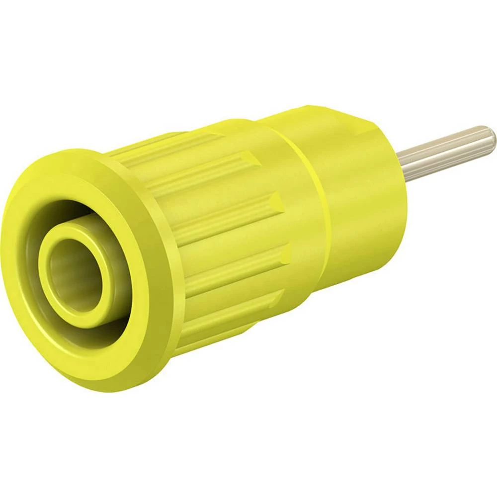 Sigurnosni laboratorijski ženski konektor Ženski, ugradbeni Žuta Stäubli SEB4-R 1 ST slika