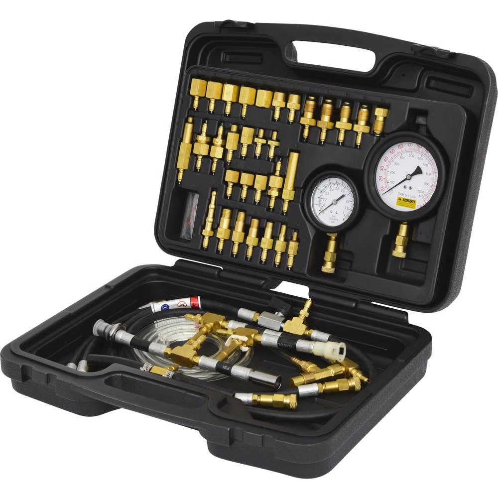 KS Tools 150.2325 Master set za mjerenje tlaka sustava ubrizgavanja goriva za benzinske motore, 42 kom slika