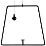 Dodaci, visilica za Miram magnetnu lampu, širina: 205 mm, visina: 185 mm, crna Deko Light 930626 Miriam klatno     crna