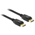 Delock DisplayPort priključni kabel DisplayPort utikač, DisplayPort utikač 5.00 m crna 83808 pozlaćeni kontakti DisplayPort kabel slika