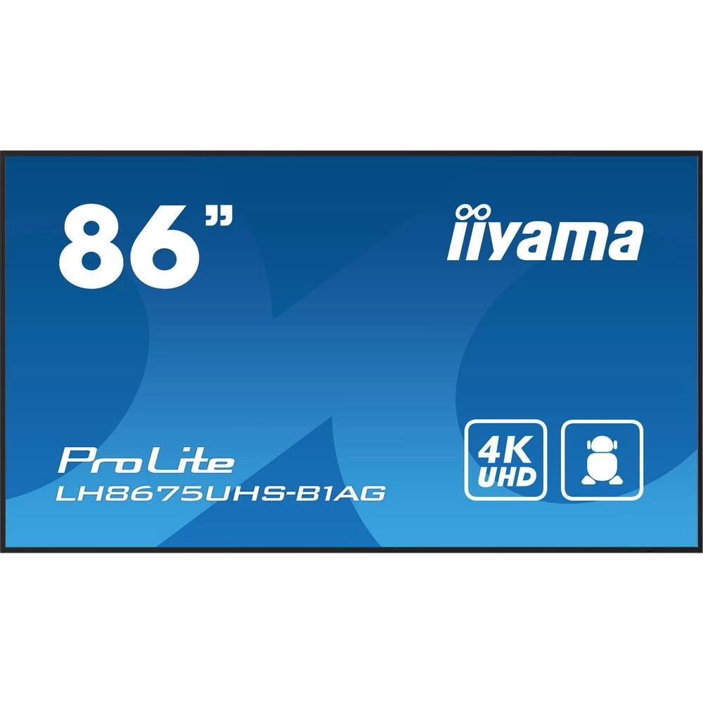 Iiyama ProLite LH8675UHS-B1AG Digital Signage zaslon Energetska učinkovitost 2021: G (A - G) 217.4 cm (85.6 palac) 3840 slika