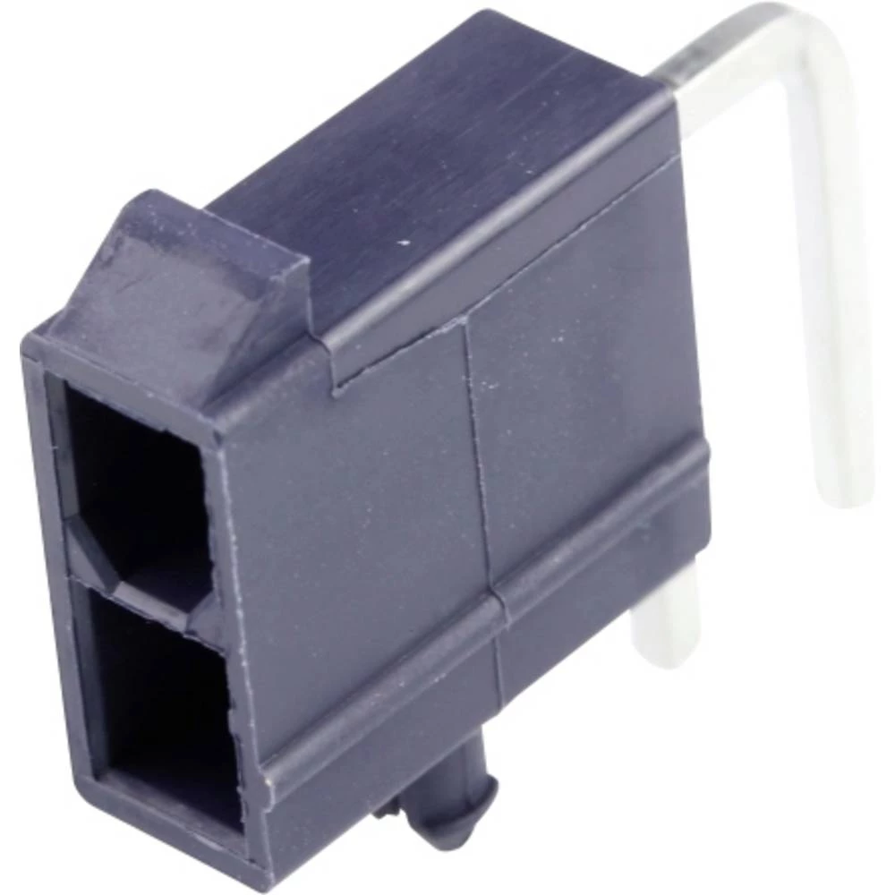 Molex 1724480002 Mini-Fit Jr. Header, Dual Row, Right-Angle, with Snap-in Plastic Peg PCB Lock, 2 Circuits, PA Polyamide N slika