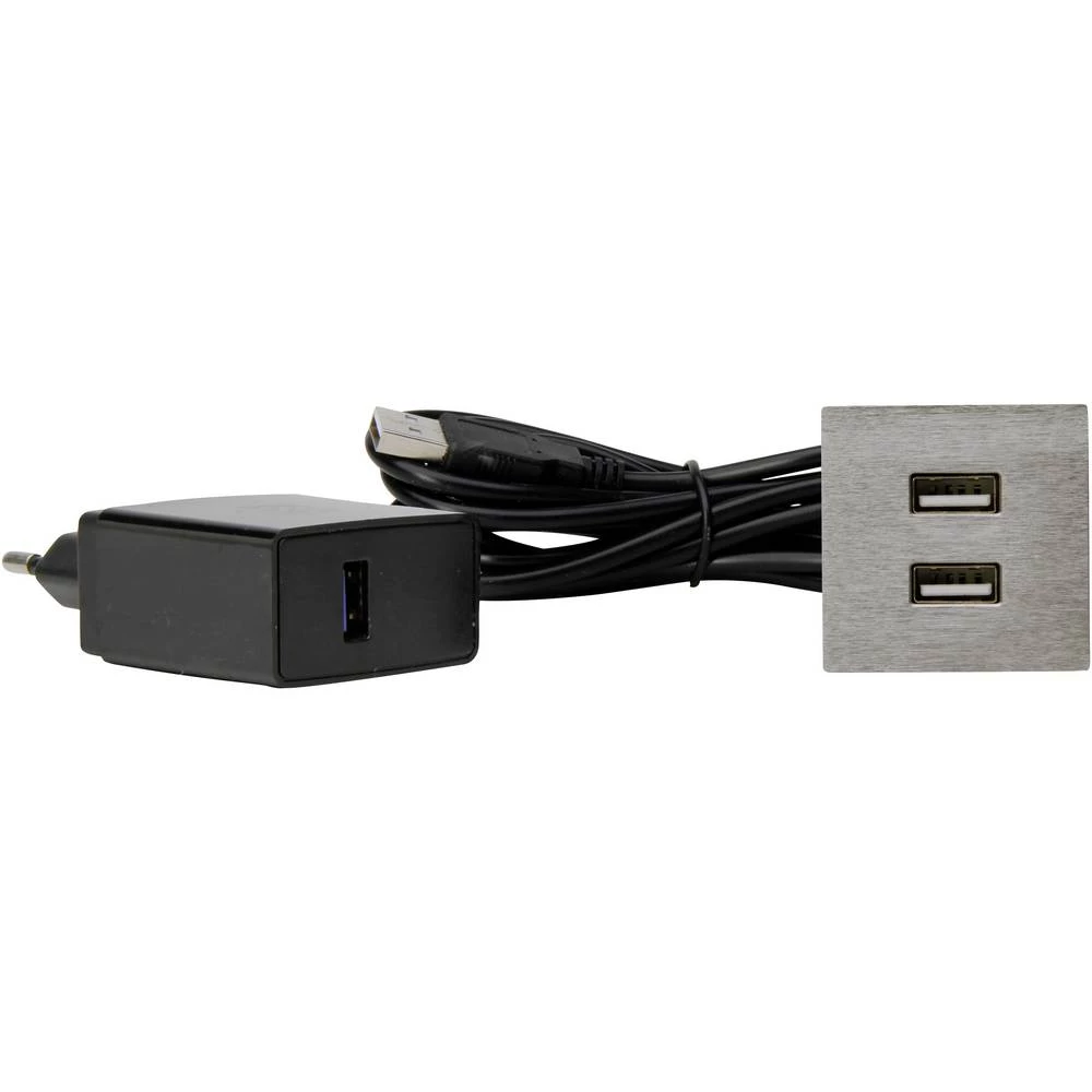Kopp 939745018  ugradbena utičnica  s USB-om IP20 plemeniti čelik slika