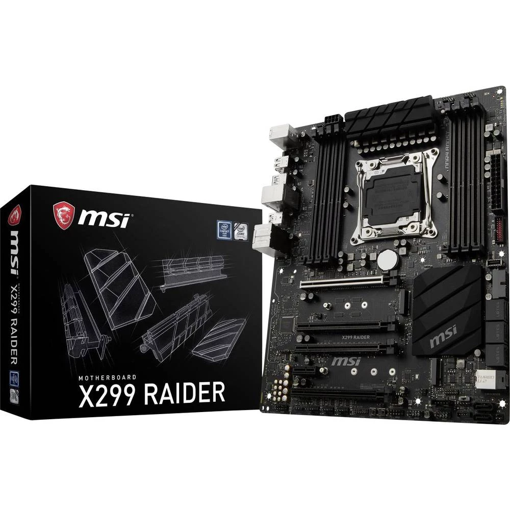 Matična ploča MSI X299 Raider Baza Intel&reg; 2066 Faktor oblika ATX Set čipova matične ploče Intel&reg; X299 slika