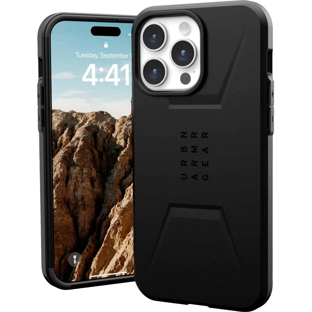 Urban Armor Gear Civilian MagSafe stražnji poklopac za mobilni telefon Apple iPhone 15 Pro Max crna slika