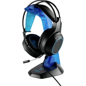 Berserker Gaming FRODI igraće naglavne slušalice sa mikrofonom 2x 3,5 utičnica (mikrofon/slušalice), USB sa vrpcom, stereo preko ušiju crna, plava boja slika