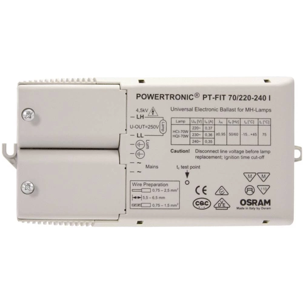 OSRAM predsklopni uređaj za svjetiljke PT-FIT 70/220-240 I UNV1 4008321377685 slika