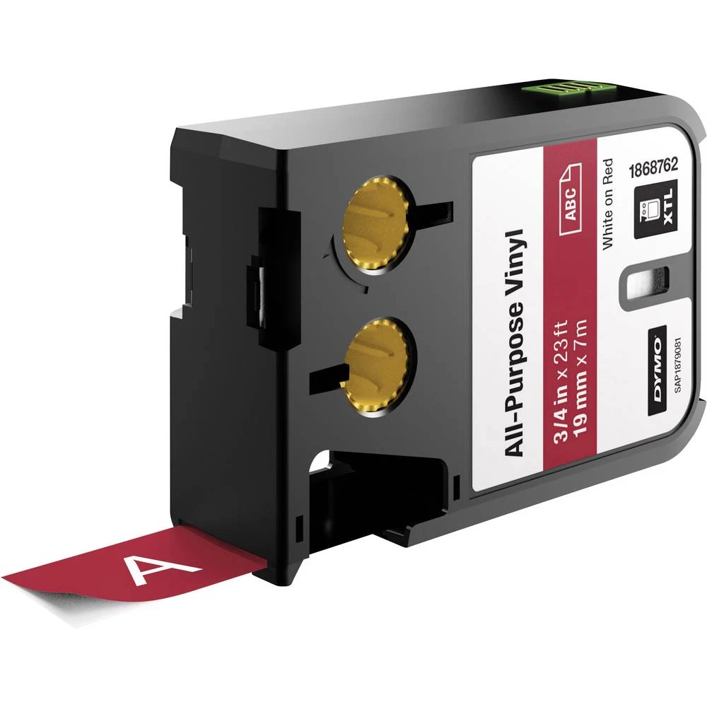Višenamjenska vinilna traka DYMO XTL Boja trake: Crvena Boja slova:Bijela 19 mm 7 m slika