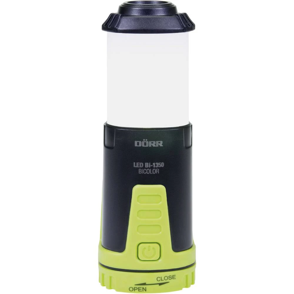 LED Lanterna za kampiranje Dörr Foto Bi-1350 baterijski pogon 77 g Crno-zelena 980546 slika