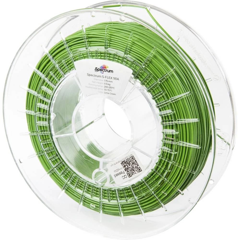 Spectrum Filaments 80516 S-Flex 98A 3D pisač filament fleksibilni filament fleksibilan, kemijski otporan, bez iskrivljen slika