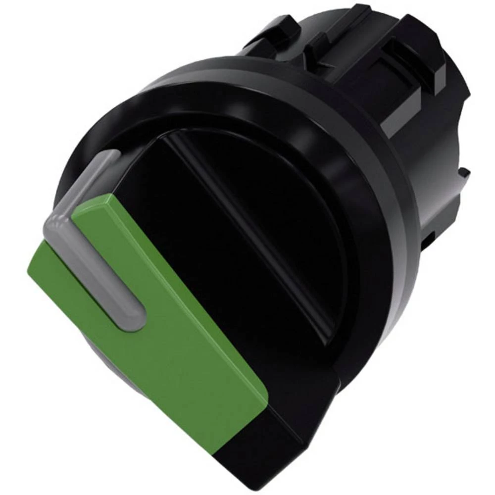 Siemens 3SU1002-2BC40-0AA0 preklopni prekidač prednji prsten od plastike, osvjetljen geg crna, zelena 1 x 45 °  1 St. slika