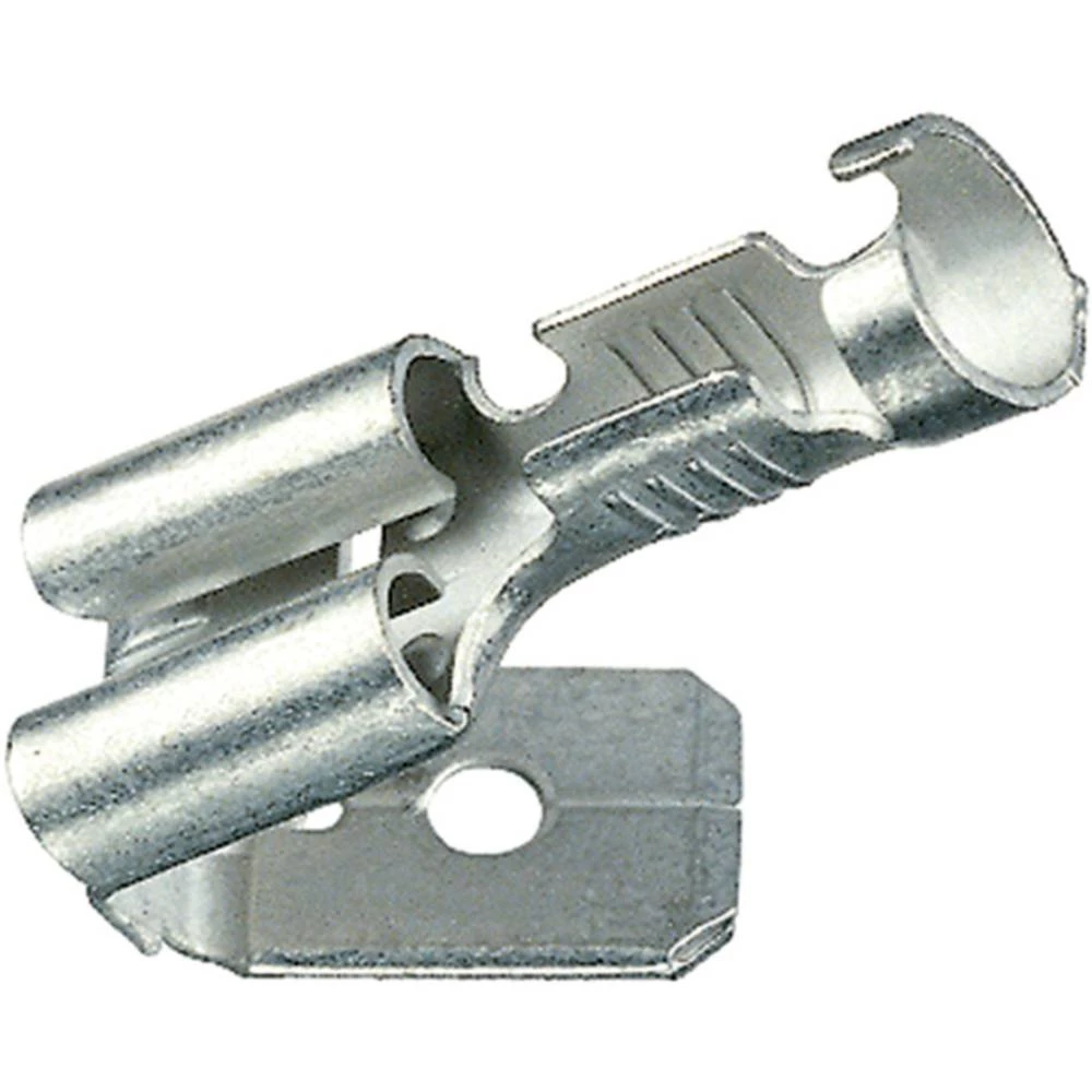 Klauke 18203AZ plosnate natične stupice s odvojkom Širina utikača: 4.8 mm Debljina utikača: 0.8 mm 180 ° neizolirani met slika