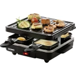 DOMO Just us DO9147G raclette roštilj, premaz protiv lijepljenja, indikatorska lampica, 4 posude crna