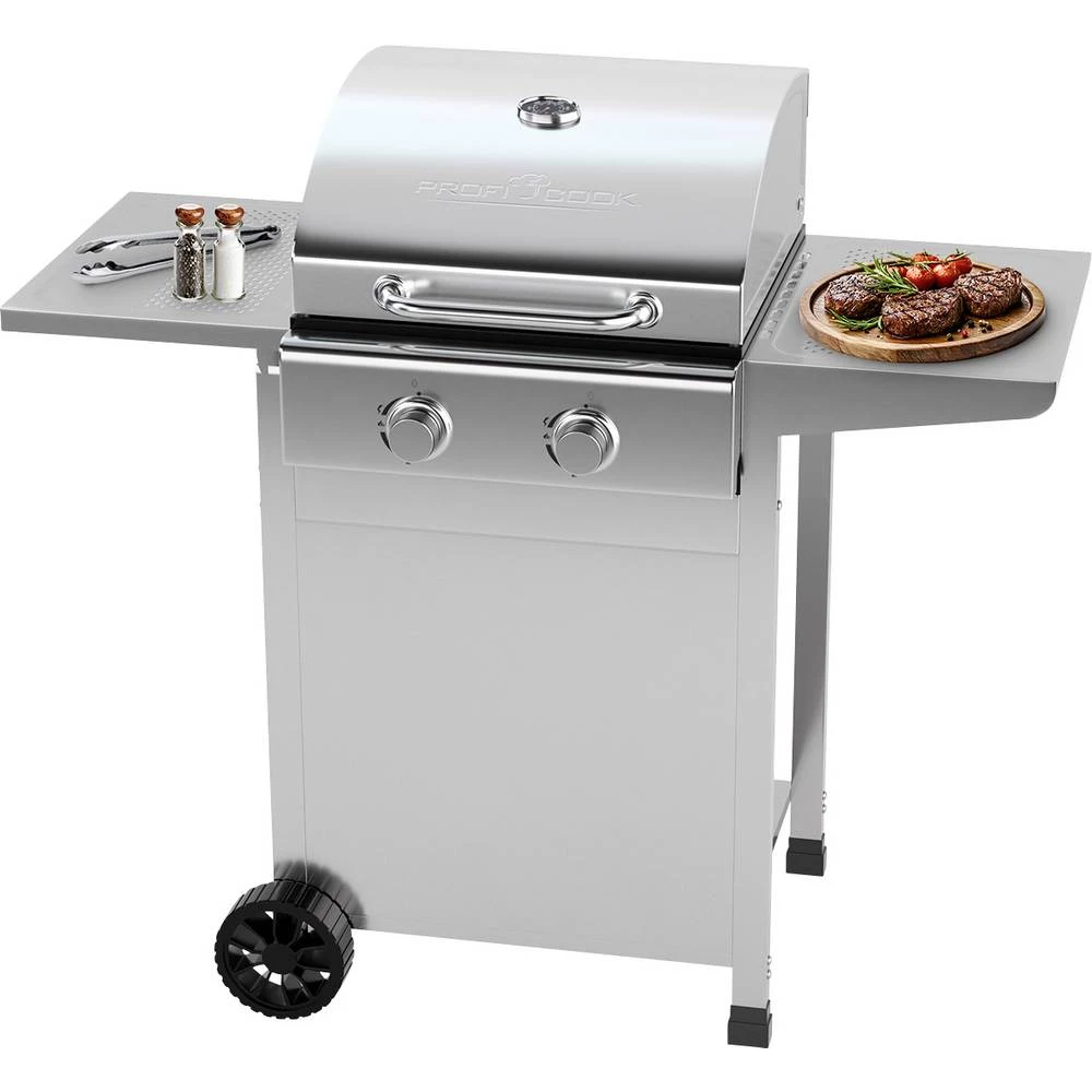 Profi Cook PC-GG 1309 plinski plinski roštilj 2 plamenika srebrna slika