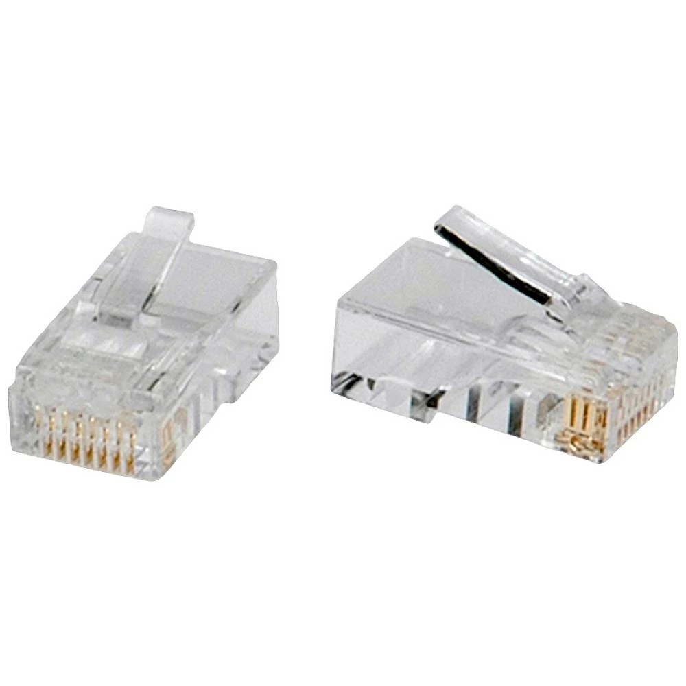 Roline 21.17.3060 ROLINE Modularni utikač neoklopljeni, Cat.6 (Klasa E), 10 kom 21.17.3060 ravni muški konektor    prozirna 10 St. slika