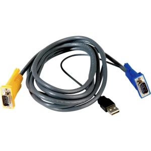 Value KVM adapterski kabel [1x muški konektor vga - 1x muški konektor vga, muški konektor USB 2.0 tipa a] 3.00 m slika