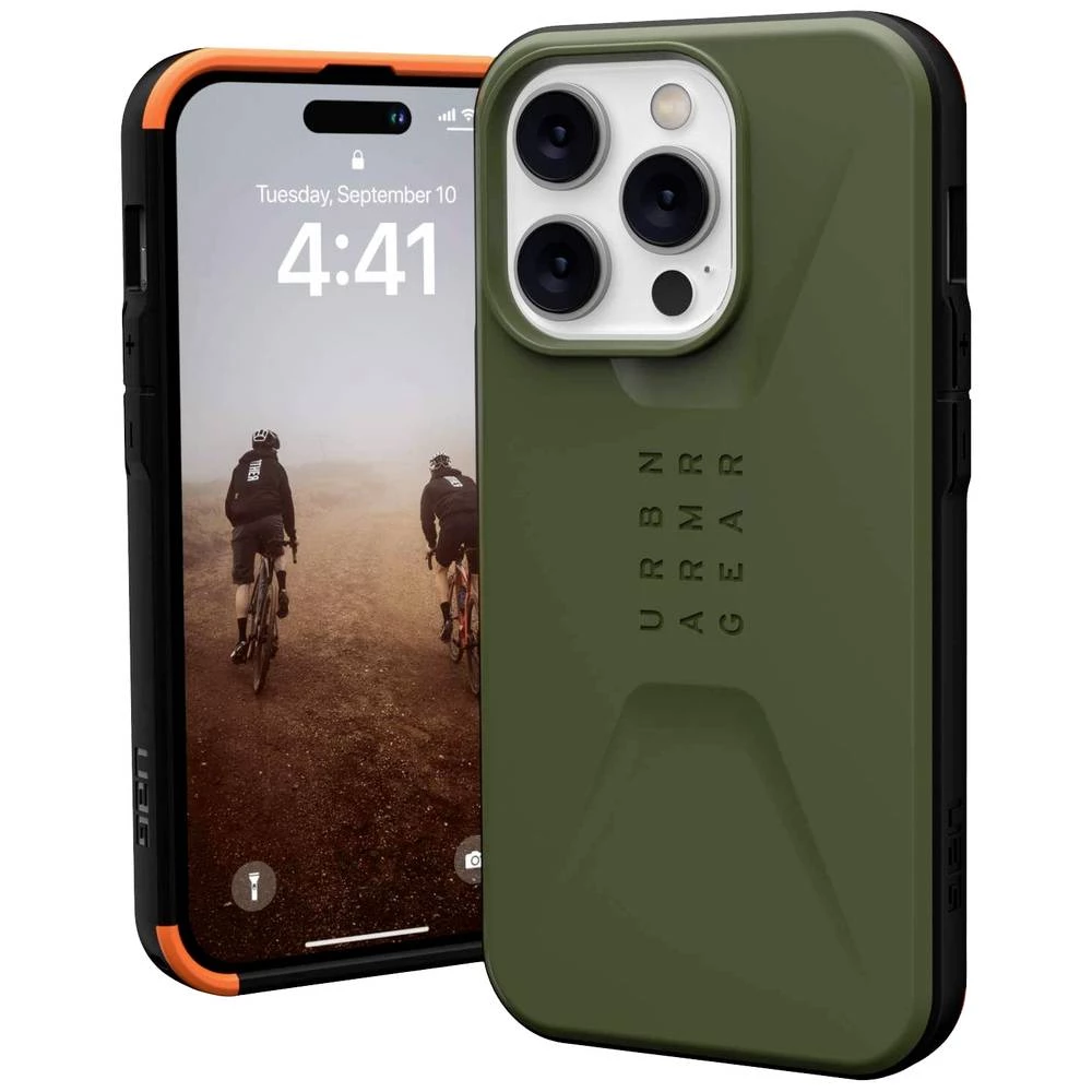 Urban Armor Gear Civilian Pogodno za model mobilnog telefona: iPhone 14 Pro, maslinasta Urban Armor Gear Civilian case Apple iPhone 14 Pro maslinasta slika