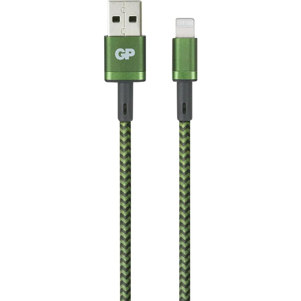 GP Batteries    USB kabel za punjenje        USB-A utikač, Apple Lightning utikač    1 m    zelena slika