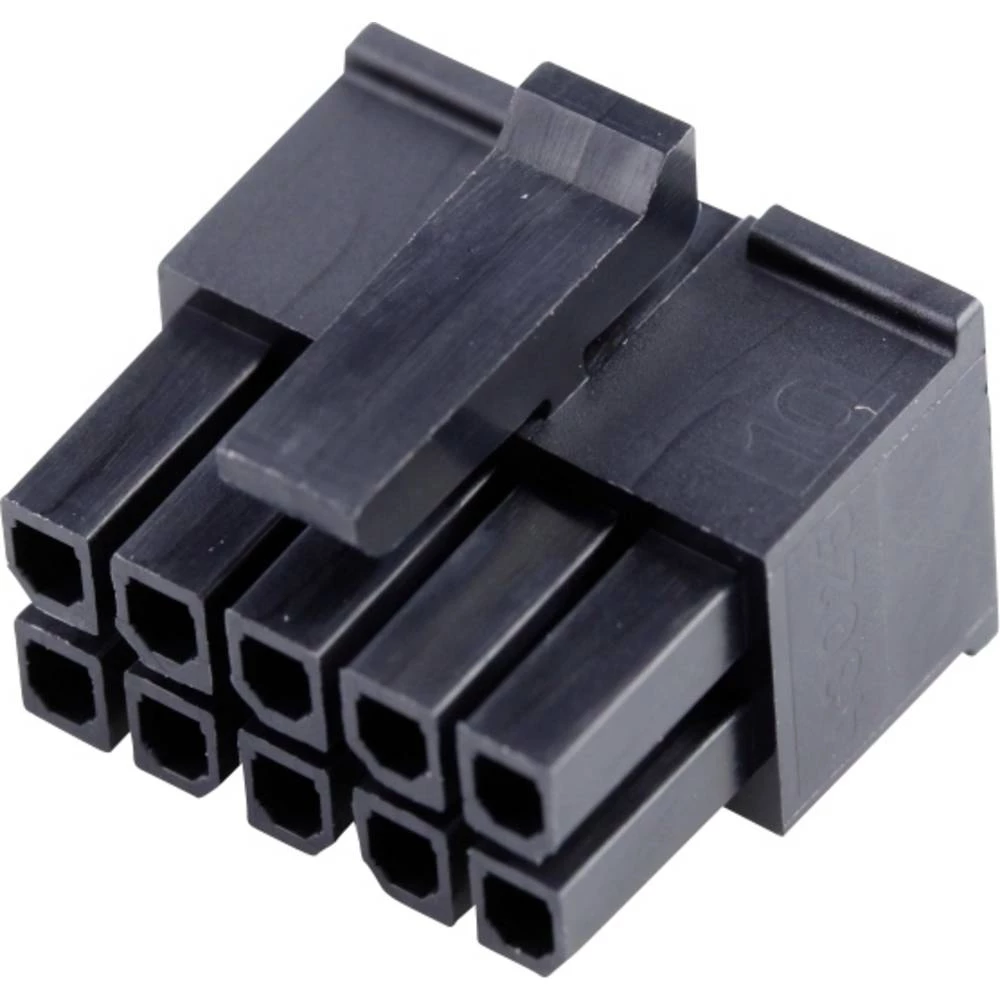 Molex 430251008 Micro-Fit 3.0 Receptacle Housing, Dual Row, 10 Circuits, UL 94V-0, Low-Halogen Since Inception, Black slika