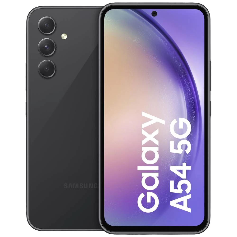 Samsung A546B Galaxy A54 5G pametni telefon, 256 GB pohrane + 8 GB RAM-a, sjajan grafit Samsung Galaxy A54 5G pametni telefon 256 GB 16.3 cm (6.4 palac) grafitna  Hybrid-Slot slika