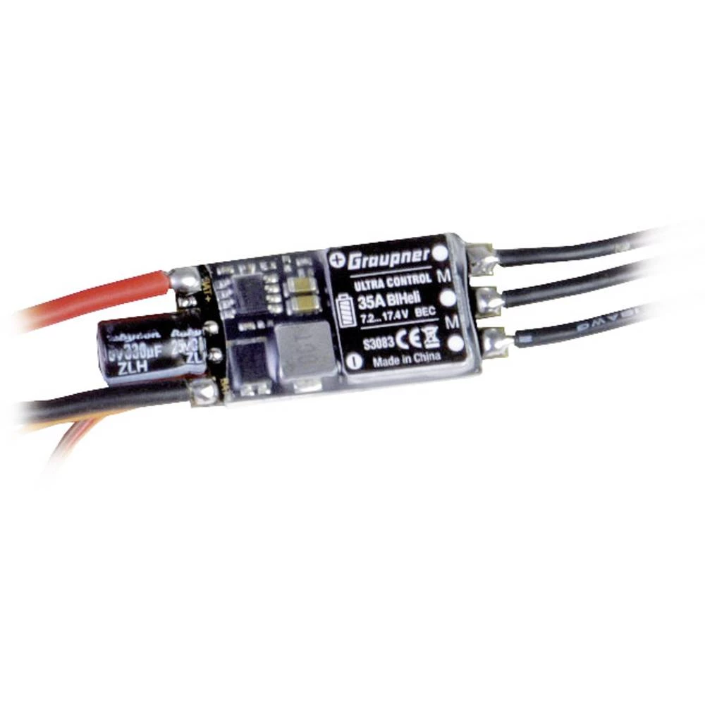 Regulator leta za Brushless modele aviona Graupner Ultra 35 A SBEC BL Heli Opteretivost (maks.): 35 A slika
