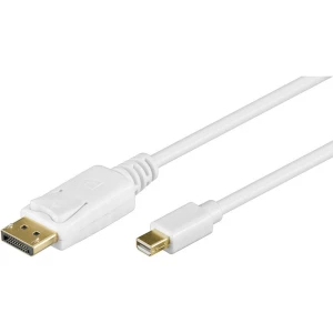 Goobay DisplayPort Priključni kabel [1x Muški konektor DisplayPort - 1x Muški konektor Mini DisplayPort] 1 m Bijela slika
