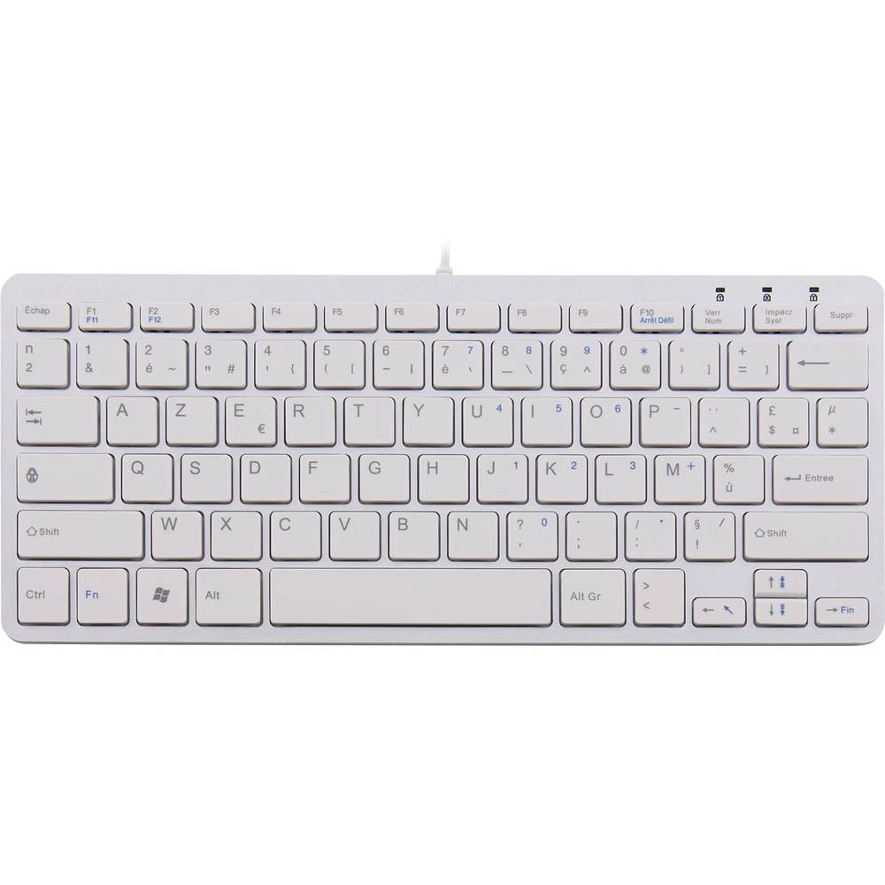 R-GO Tools Compact (RGOECAYW) žičani tipkovnica francuski, azerty bijela slika