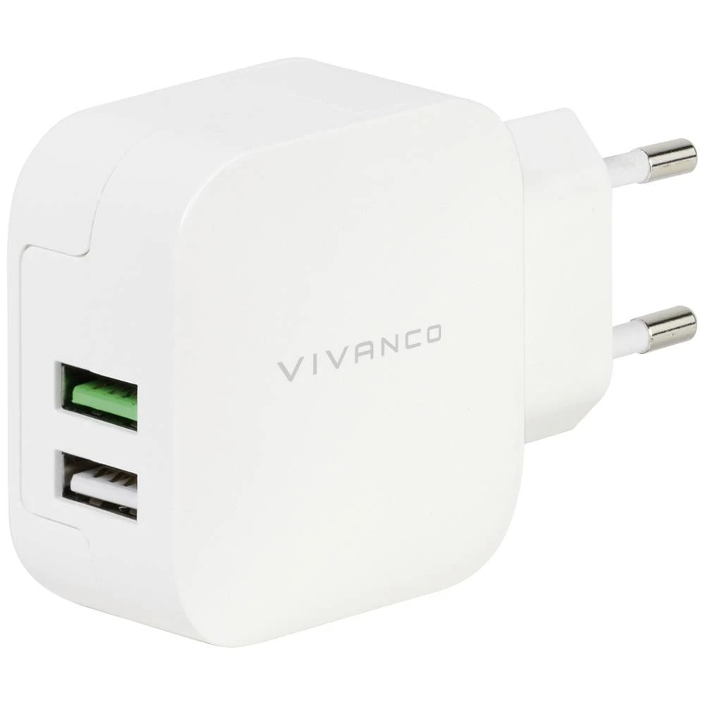 Vivanco CHARGVVUSB3.4AW 37563 USB punjač utičnica Izlazna struja maks. 3.4 A 2 x ženski konektor USB 2.0 tipa a slika