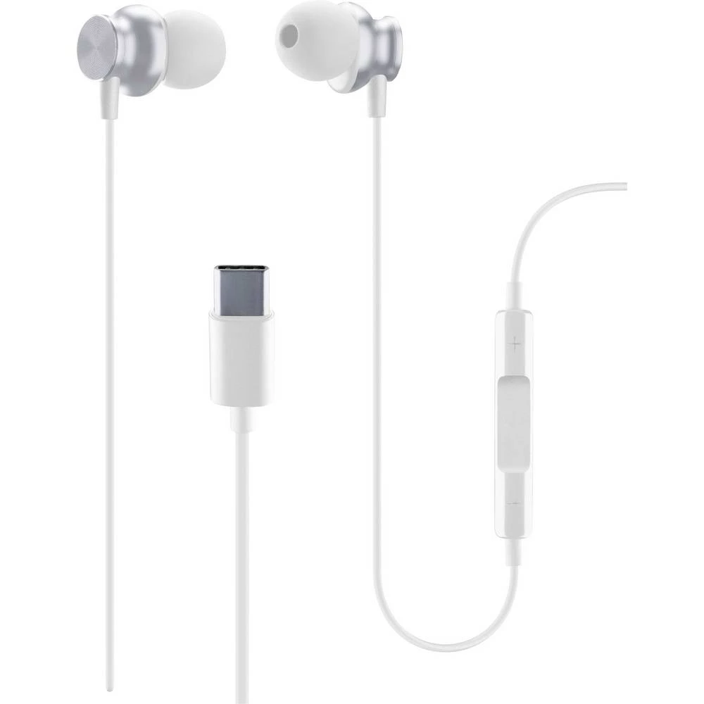 HiFi In Ear slušalice Cellularline AUSPARROWTYPECW U ušima Kontrola glasnoće Bijela slika