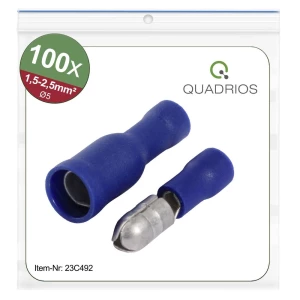 Quadrios 23C492 okrugli utikač 1.5 mm² 2.5 mm² plava boja 100 St. slika