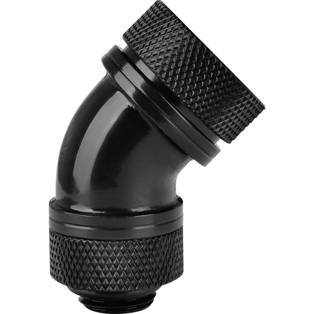 Kutni priključak za vodeno hlađenje Thermaltake Pacific G1/4 PETG Tube 45-Degree Compression 16mm OD &ndash; Black slika