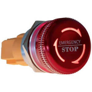 Joy-it Button22NA-02 tipka za zaustavljanje u nuždi 220 V   zadržava položaj crvena, zelena (Ø x D) 22 mm x 46.50 mm IP67, IK10 1 St. slika