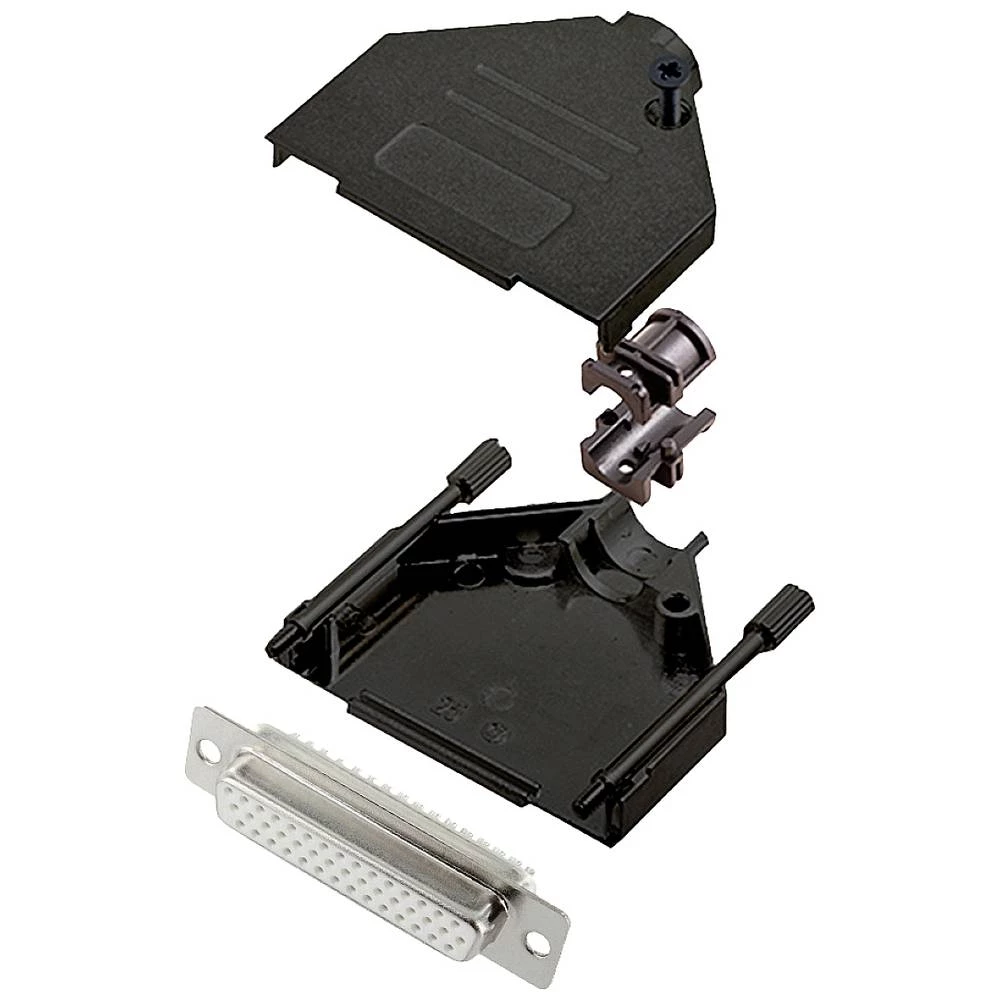 Višestruki ženski konektor D-SUB komplet 180 ° Broj polova: 44 Lemni kup encitech DTZK25-BK-HDS44-W-K 1 ST slika