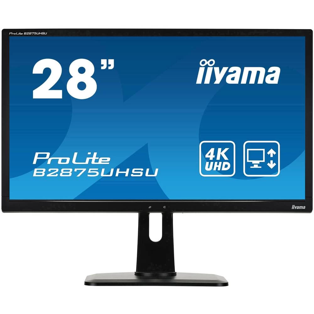 LED zaslon 71.1 cm (28 ") Iiyama ProLite B2875UHSU ATT.CALC.EEK C (A+++ - D) 3840 x 2160 piksel 4K 1 ms VGA, Utičnica za slušali slika
