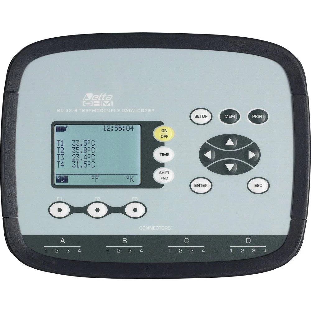 Uređaj za pohranu podataka temperature Delta Ohm HD32.8.8 Kit -200 Do +600 °C Kalibriran po Tvornički standard (vlastiti) slika
