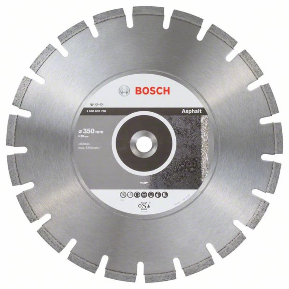Dijamantni rezni disk standard za asfalt, 350 x 20.00 x 3.2 x 10 mm Bosch Accessories 2608603788 promjer 350 mm 1 ST slika