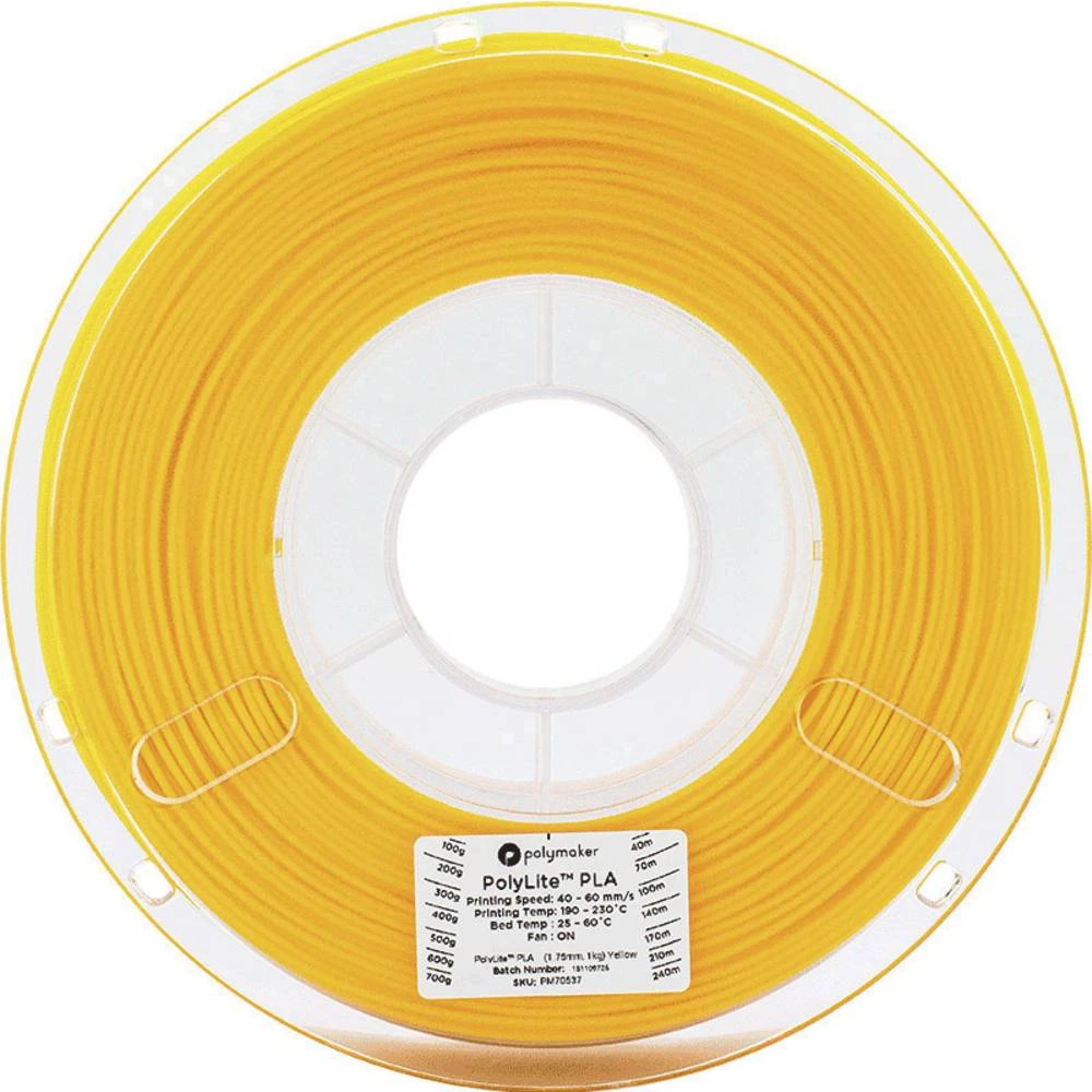 3D pisač filament Polymaker PolyLite 70537 PLA 1.75 mm Žuta 1 kg slika