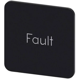 Siemens 3SU1900-0AF16-0EC0 ploča za natpise kvadratan (Š x V) 22 mm x 22 mm Fault crna, bijela 10 St. slika