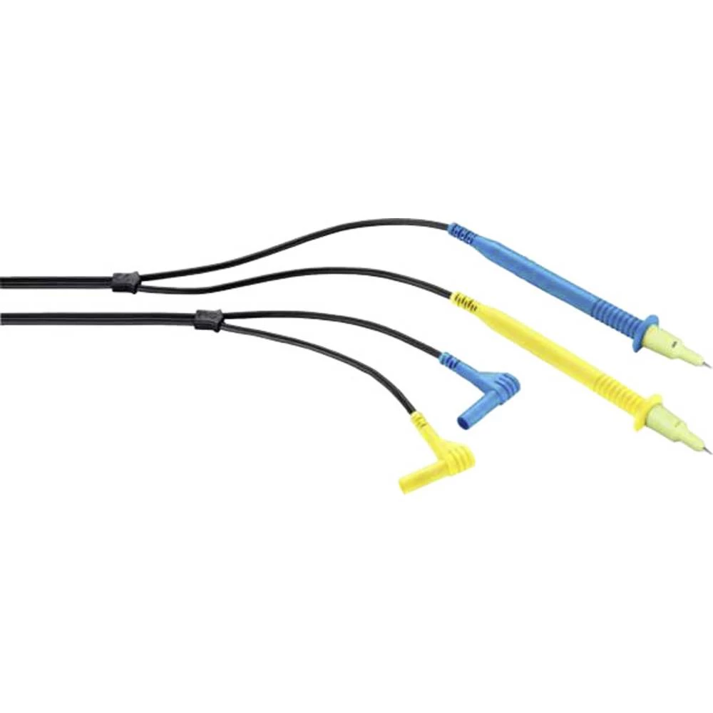 Komplet sigurnosnih mjernih vodova [Sonda - Konektor 4 mm] 200 cm Plava boja, Žuta, Crna Gossen Metrawatt KS21-T slika
