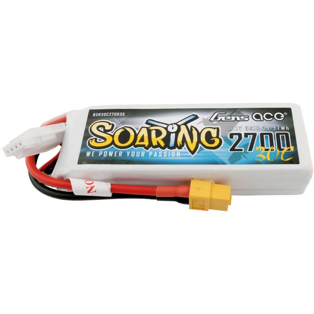 Gens ace lipo akumulatorski paket za modele 11.1 V 2700 mAh Broj ćelija: 3 30 C softcase xt60 slika