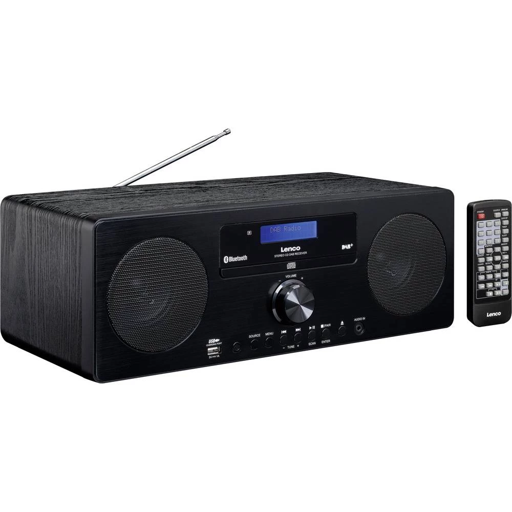 UKW Stolni radio Lenco DAR-060 AUX, Bluetooth, CD Crna slika